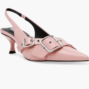 Cute patent leather kitten heels.